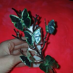 Bath & Body Works Pretty Green Butterflies On Silver Branch Fragrance Plug-In